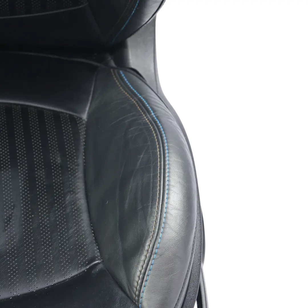 Mini Cooper R56 Front Sports Seats Half Leather Sofa Set Kit Carbon Black - SKU R56-LCI-SEATS-SPORT-LEATHER-SET-T8N2 - Part number R56-LCI-SEATS-SPORT-LEATHER-SET-T8N2