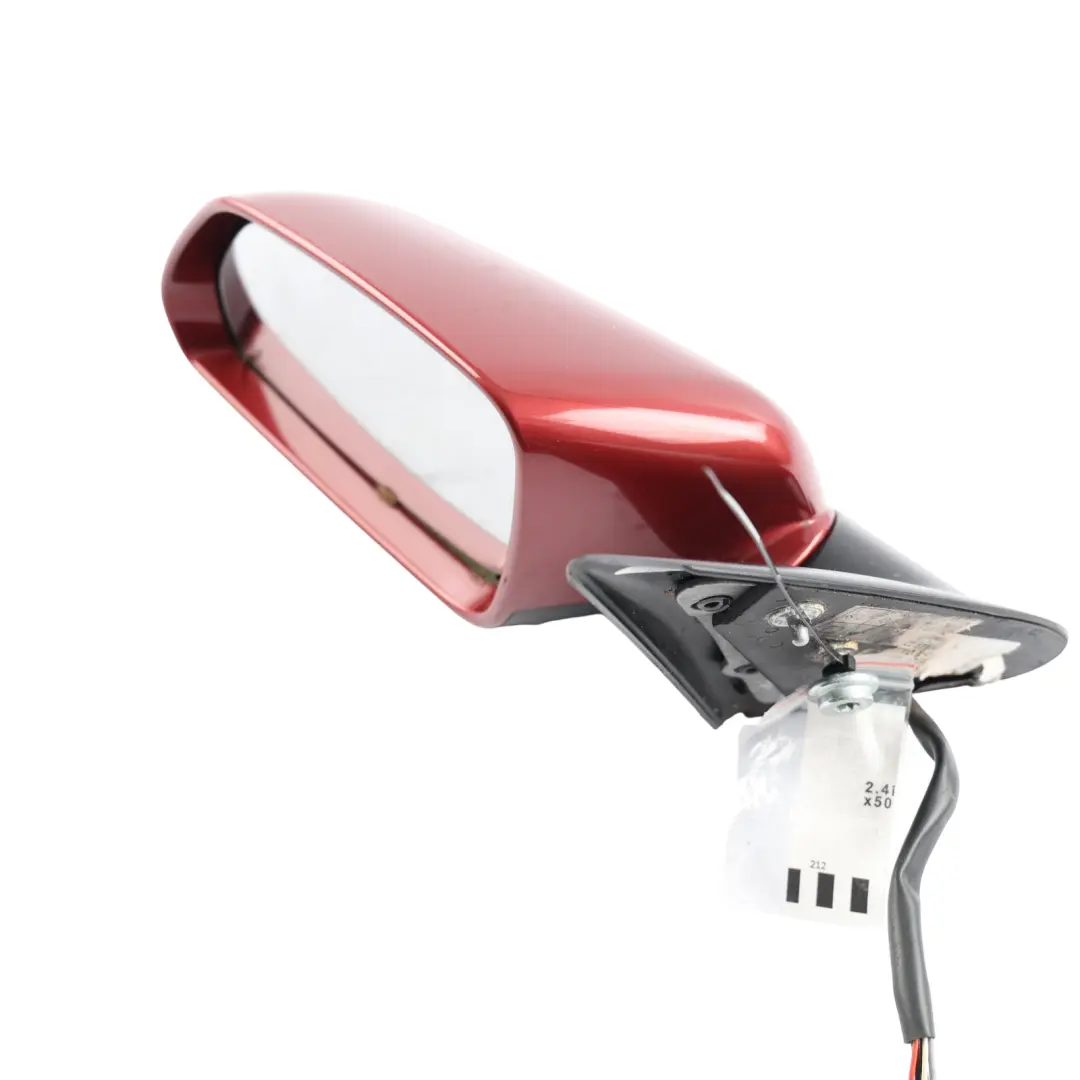 Skoda Octavia Mk2 Door Wing Mirror View Left N/S Flamenco Red Metallic - F3W - SKU RHD-1Z2857507G-FRED - Part number 1Z2857507G