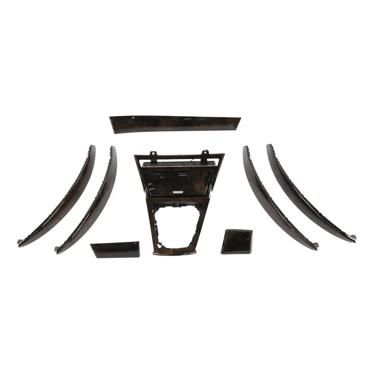 BMW X3 E83 LCI Dashboard Strip Centre Console Trims Door Cover Set Wood Grey