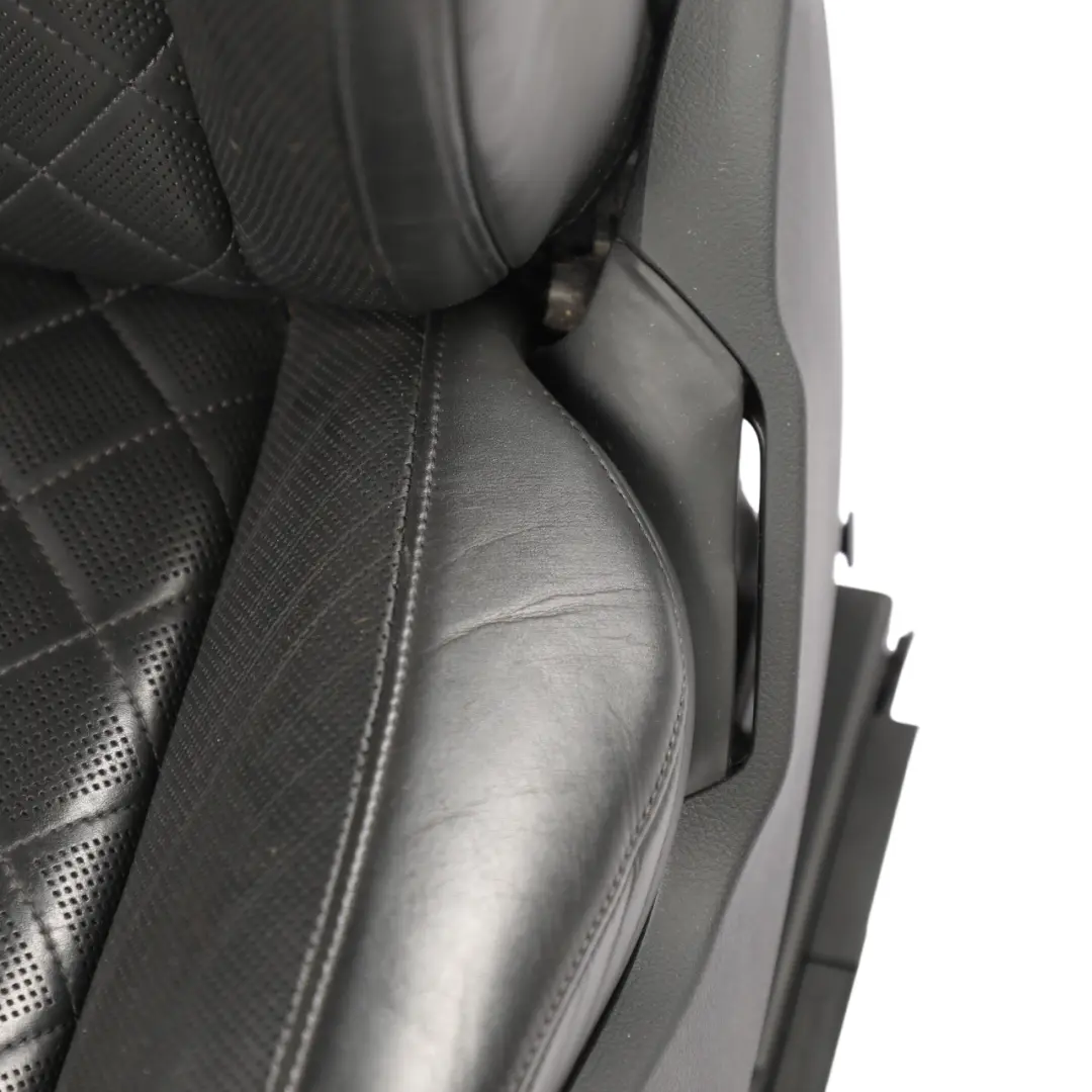 Audi A8 D4 4H Sport Seat Front Left N/S Heated Memory Leather Valcona Black - SKU RHD-4H0881805E-1 - Part number 4H0881805E