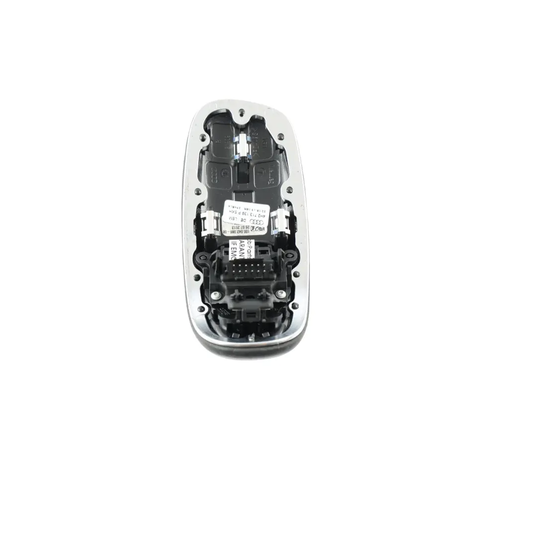Audi A8 D4 Gear Shift Lever Handle Knob Upper Part Leather - SKU RHD-4H2713139P - Part number 4H2713139P