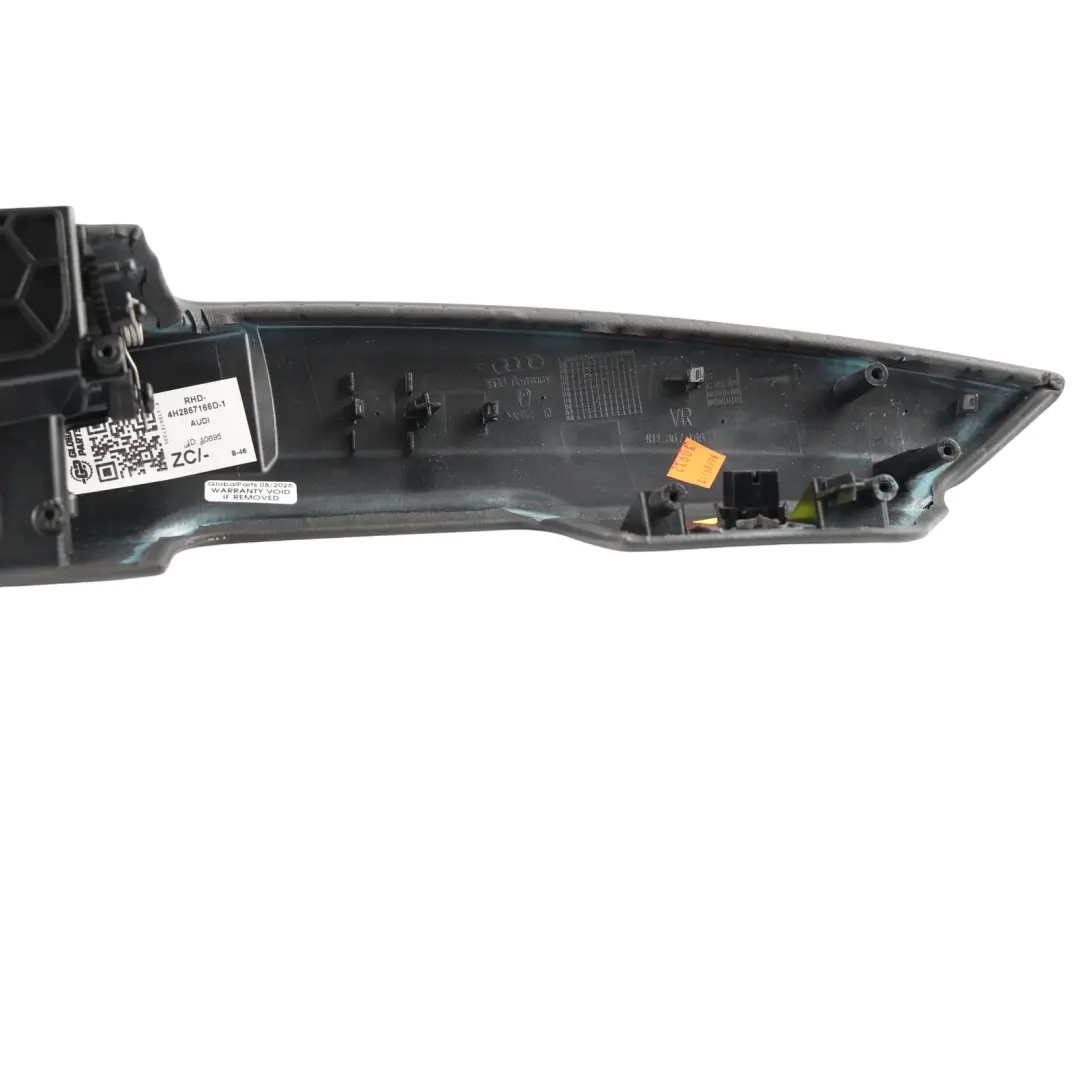 Audi A8 D4 Door Card Armrest Cover Trim Panel Front Right O/S Black - SKU RHD-4H2867166D-1 - Part number 4H2867166D