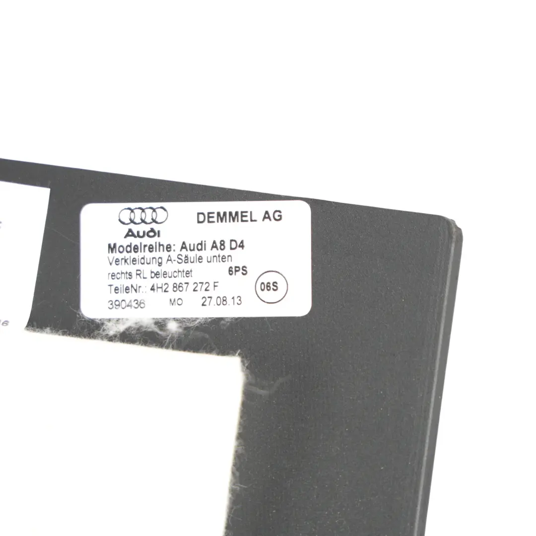 Audi A8 D4 Door Sill Trim Kick Plate Trim Illuminated Front Right O/S - SKU RHD-4H2867272F - Part number 4H2867272F
