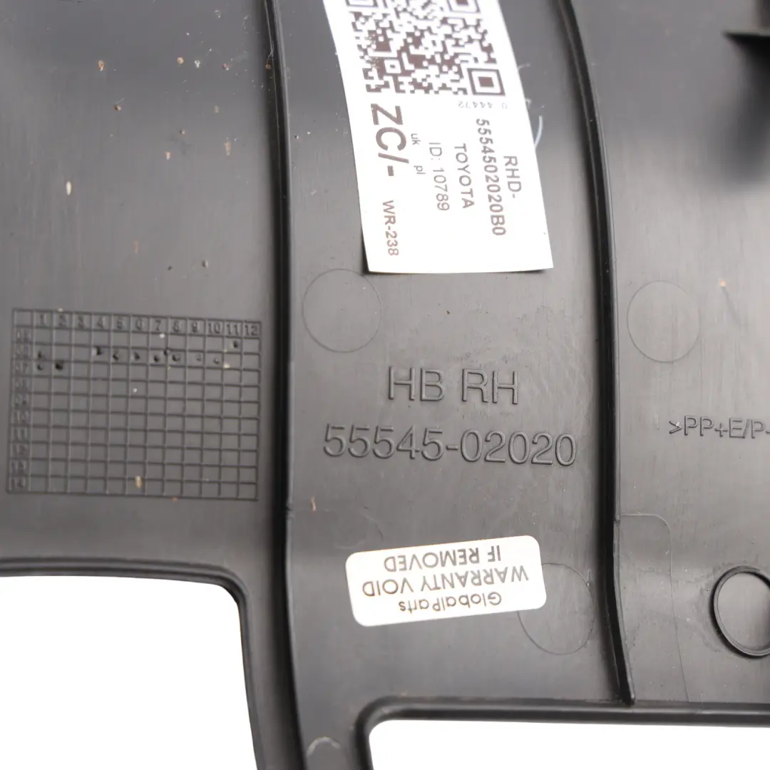 Toyota Auris E15 Dashboard Fuse Box Opening Cover Trim Dark Grey - SKU RHD-5554502020B0 - Part number 5554502020B0