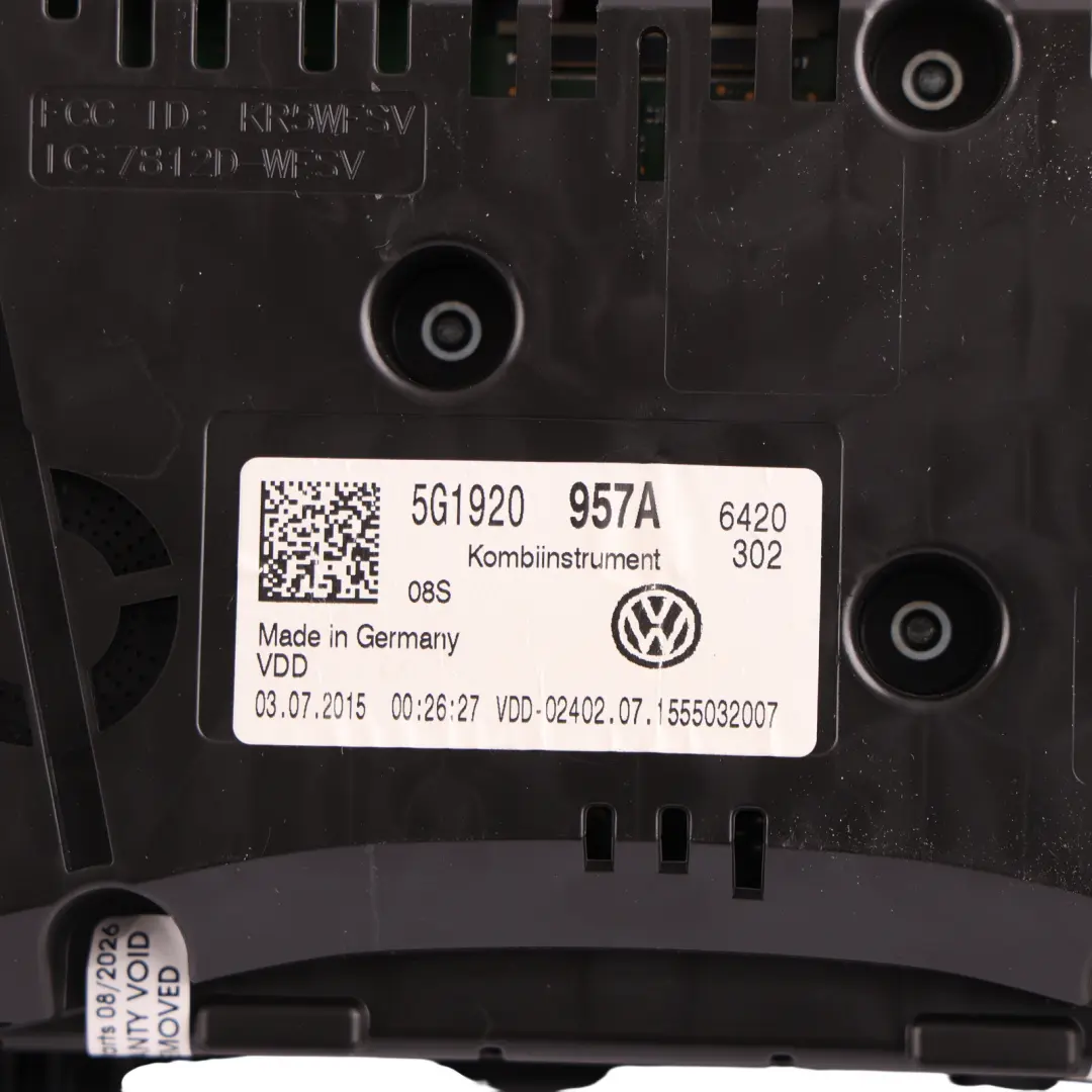 Volkswagen Golf Mk7 Speedometer Instrument Cluster Diesel Manual - SKU RHD-5G1920957A-1 - Part number 5G1920957A