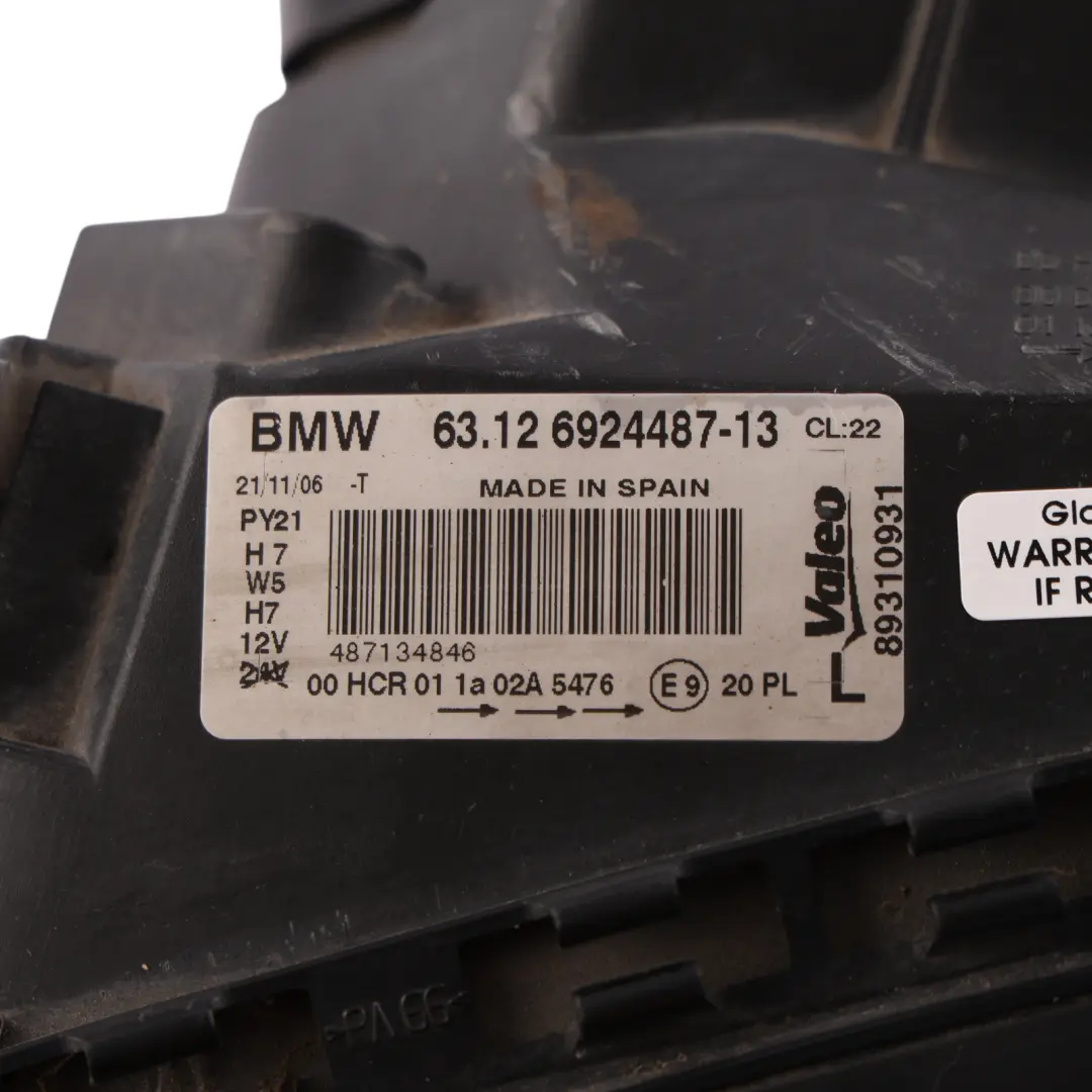 BMW 1 Series 4 E87 Passenger Side Left Headlight Headlamp N/S - SKU rhd-6924487-4 - Part number 6924487