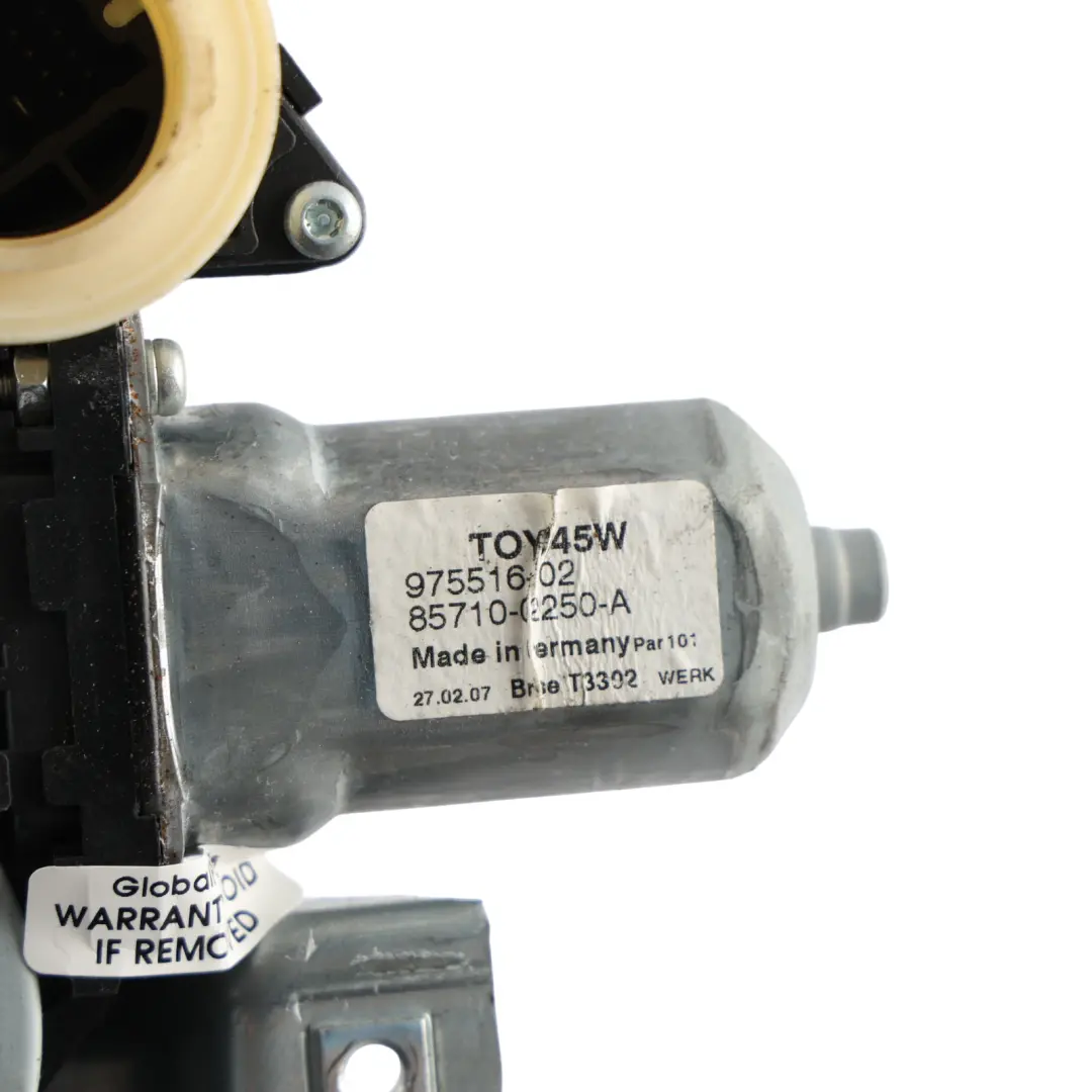 Window Regulator Lifter Motor Front Driver Side O/S to Toyota Auris E15 with Part number 6981002310 Toyota Auris E15 Window Regulator Lifter Motor Front Driver Side O/S - SKU RHD-6981002310 - Part number 6981002310
