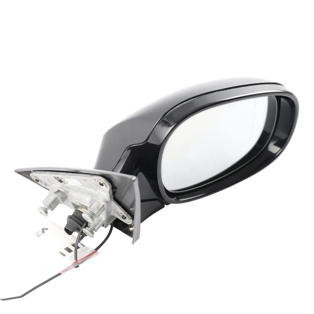 BMW E92 E93 LCI Wing Mirror Heated M Sport Gloss Right O/S Black Sapphire - 475 - SKU RHD-7268214-BS - Part number 7268214