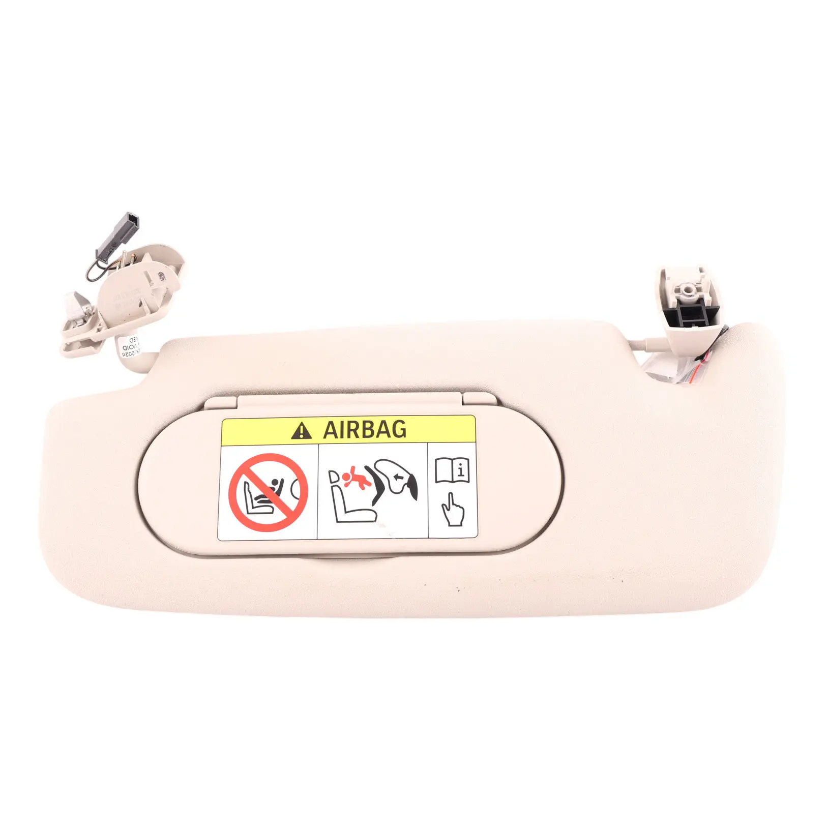 Mini Cooper F55 F56 Sun Visor With Label Mirror Left N/S Beige 7382101