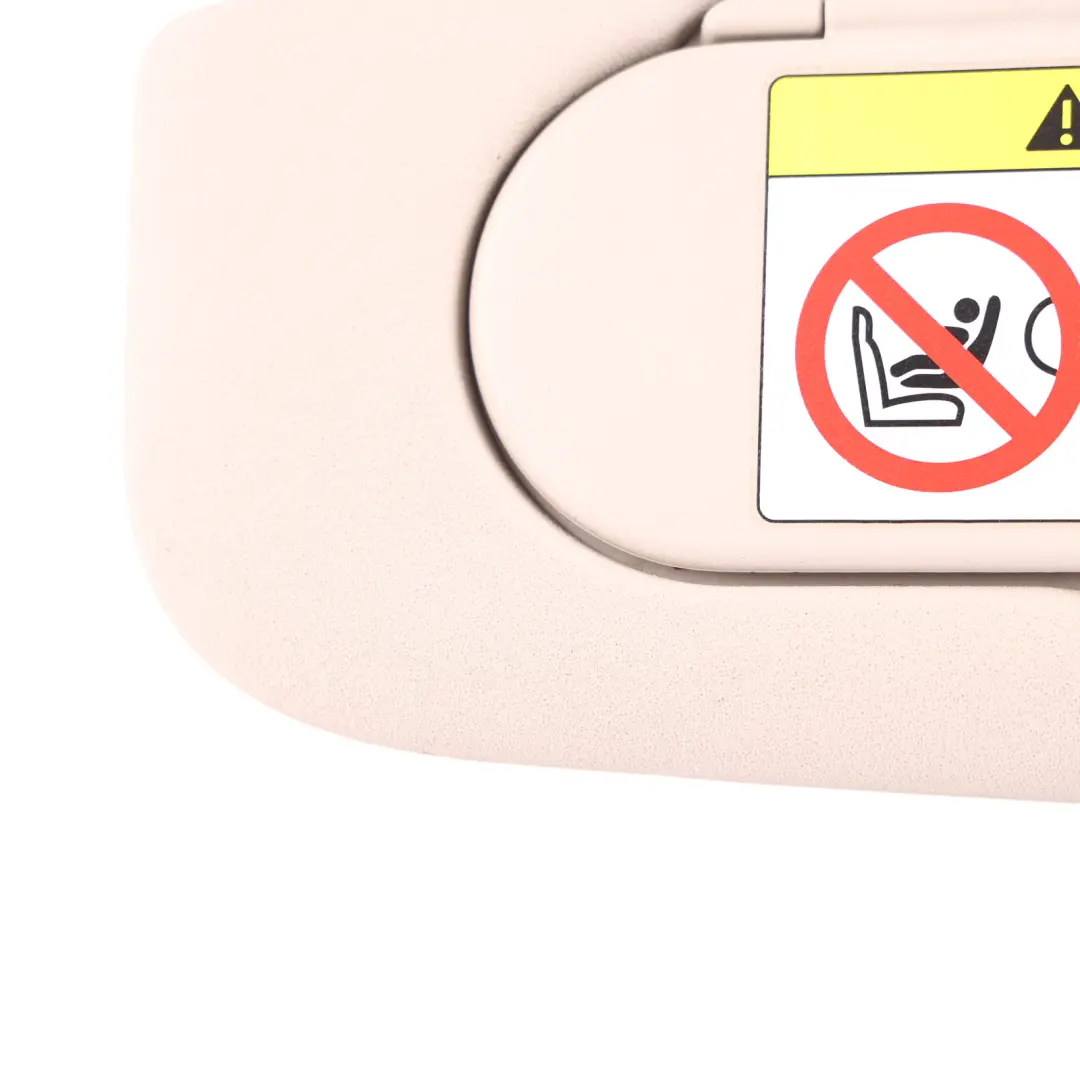 Mini Cooper F55 F56 Sun Visor With Label Mirror Left N/S Beige - SKU RHD-7382101-3 - Part number 7382101