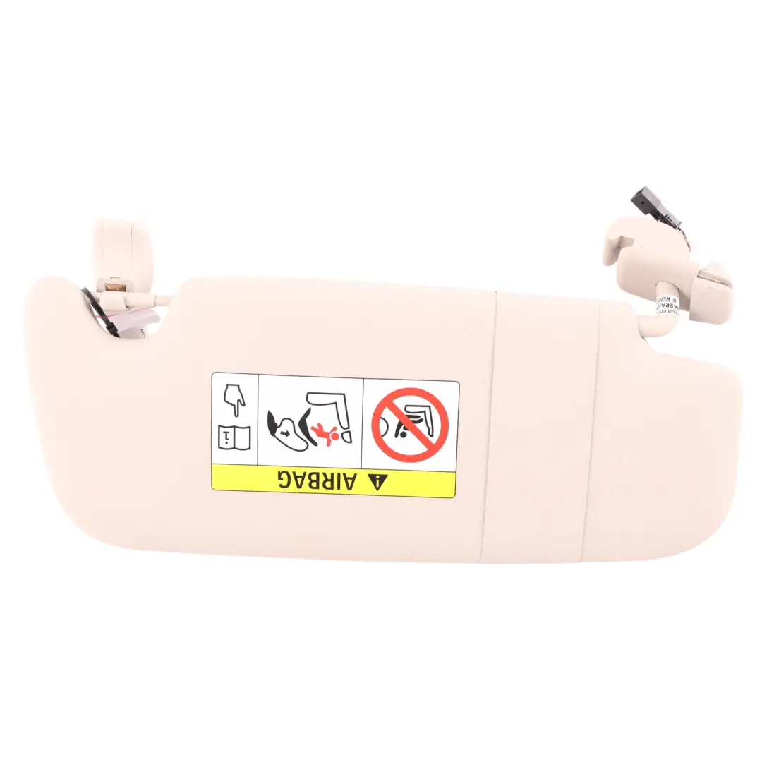 Mini Cooper F55 F56 Sun Visor With Label Mirror Left N/S Beige - SKU RHD-7382101-3 - Part number 7382101