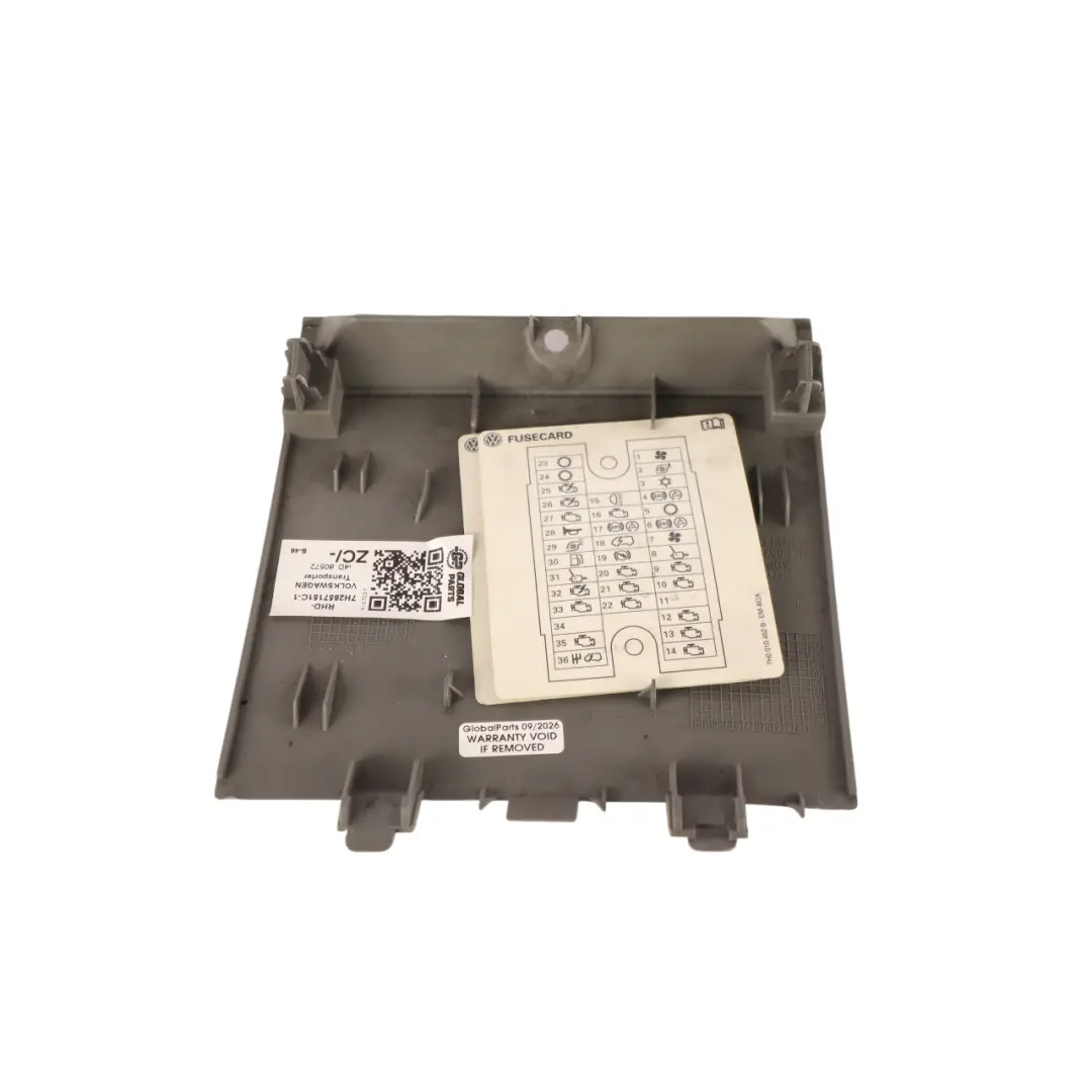 Volkswagen Transporter T5 Interior Fusebox Panel Cover - SKU RHD-7H2857151C-1 - Part number 7H2857151C