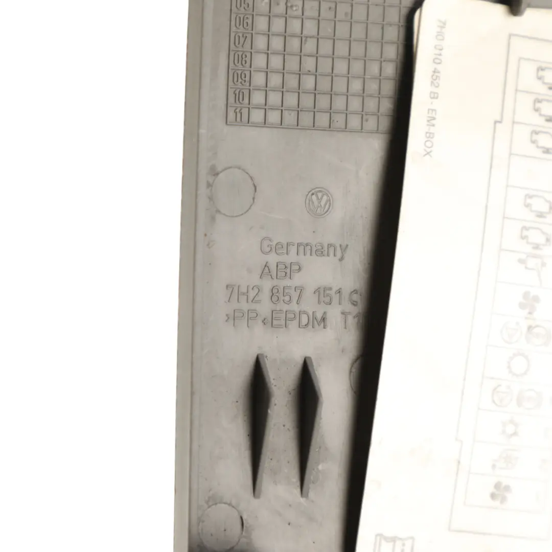 Volkswagen Transporter T5 Interior Fusebox Panel Cover - SKU RHD-7H2857151C-1 - Part number 7H2857151C