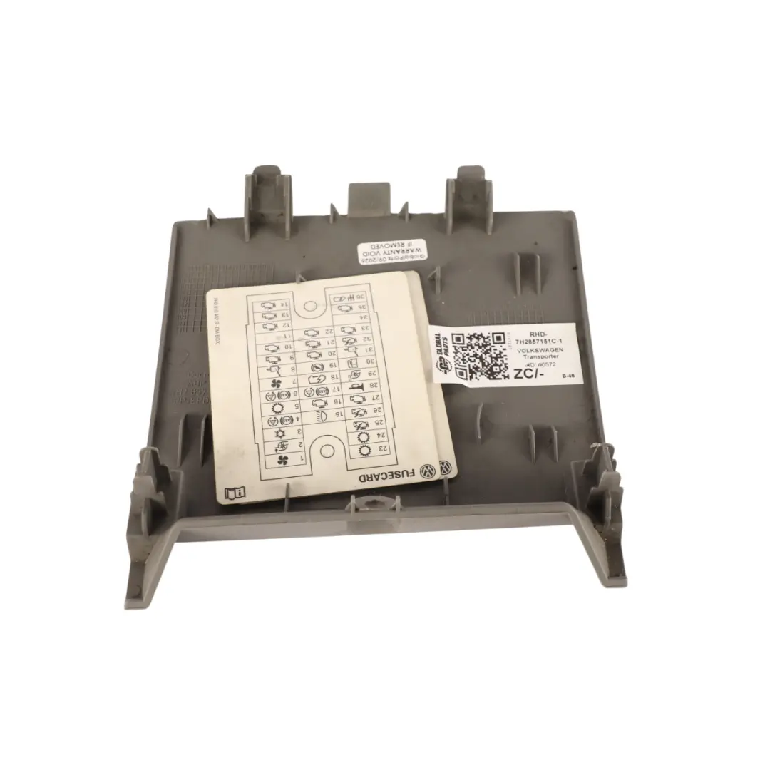 Volkswagen Transporter T5 Interior Fusebox Panel Cover - SKU RHD-7H2857151C-1 - Part number 7H2857151C