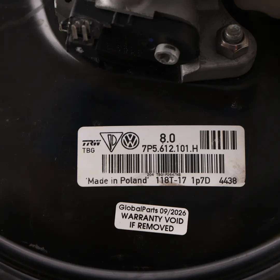 VW Volkswagen Touareg 7P Brake Servo Unit Master Cylinder Assembly 7P5612101H - SKU RHD-7P0611019D-1 - Part number 7P0611019D