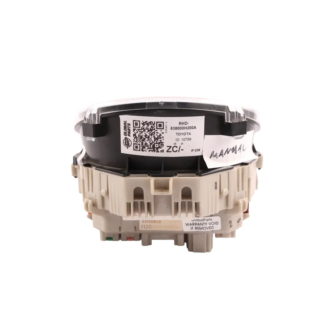 Citroen C1 Peugeot 107 Speedo Clocks Petrol Manual to Toyota Aygo B1 with Part number 838000H200A Toyota Aygo B1 Citroen C1 Peugeot 107 Speedo Clocks Petrol Manual - SKU RHD-838000H200A - Part number 838000H200A