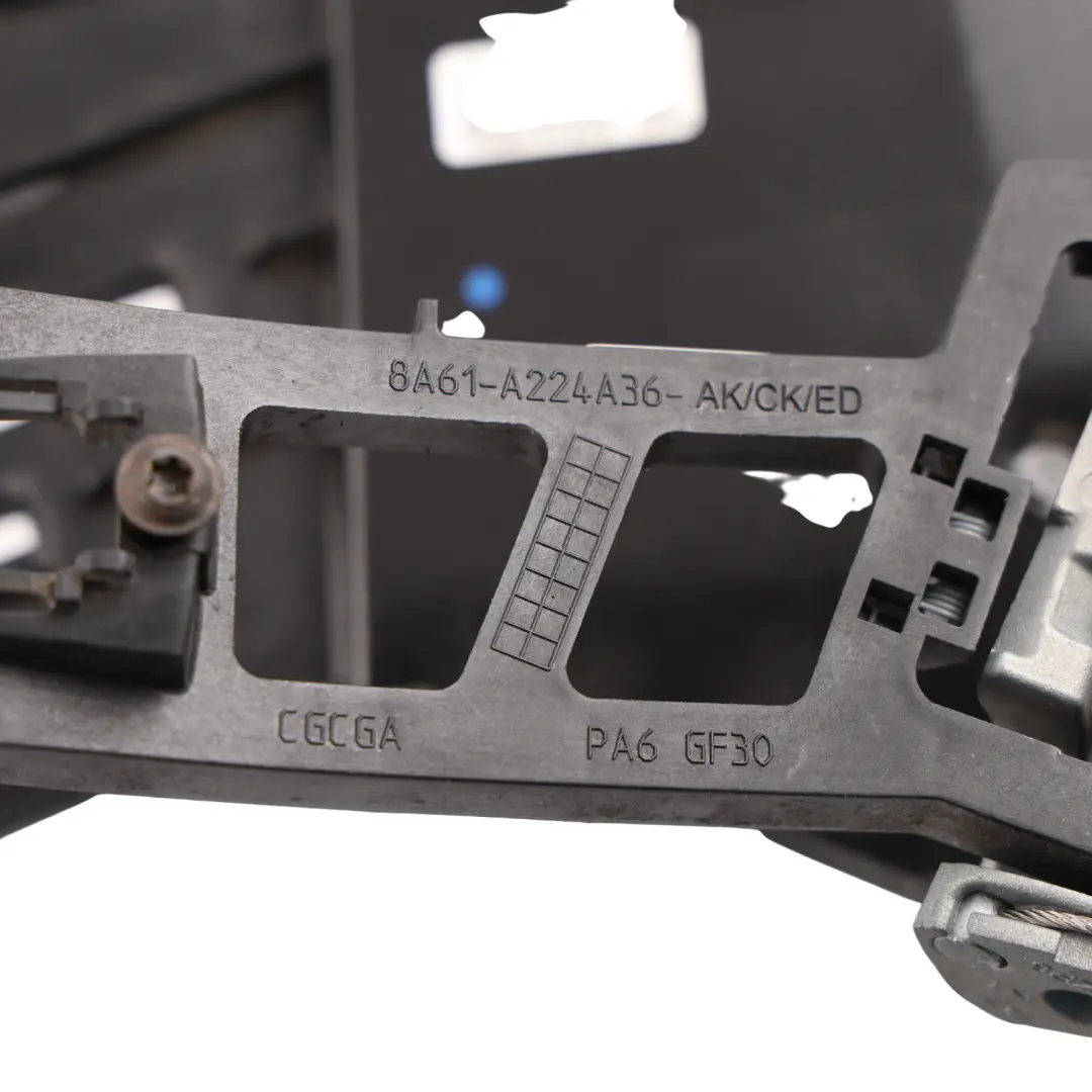 Ford Fiesta Mk7 Rear Door Lock Latch Handle Carrier Right O/S - SKU RHD-8A6A-A26412-BF - Part number 8A6A-A26412-BF
