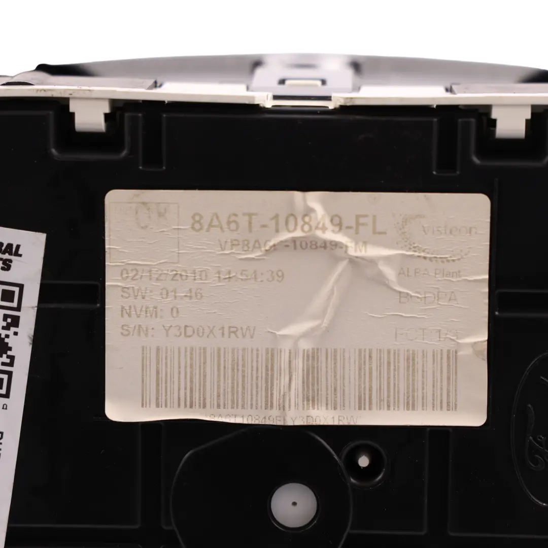 Ford Fiesta Mk7 Instrument Cluster Speedometer Petrol Manual - SKU RHD-8A6T-10849-FL - Part number 8A6T-10849-FL