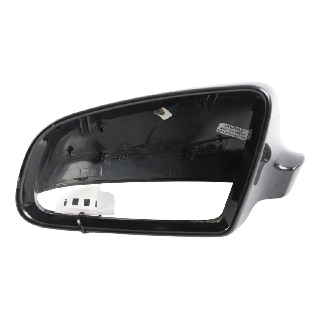 Wing Mirror Housing Cover Cap Left N/S Ebony Black - Z9W to Audi A4 B7 with Part number 8E0857507B Audi A4 B7 Wing Mirror Housing Cover Cap Left N/S Ebony Black - Z9W - SKU RHD-8E0857507B-ESC - Part number 8E0857507B