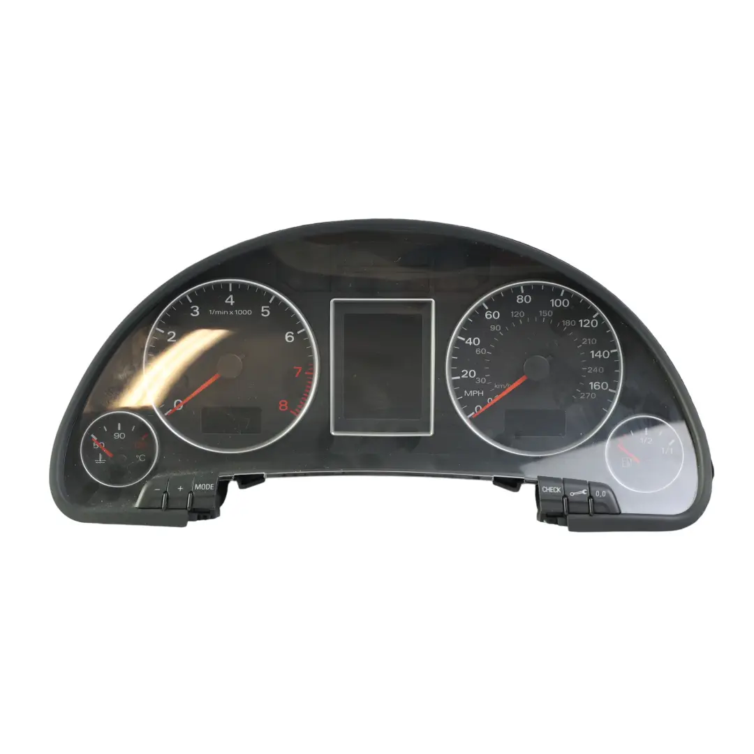 Instrument Cluster Speedometer Clock Petrol Automatic to Audi A4 B7 with Part number 8E0920982EX Audi A4 B7 Instrument Cluster Speedometer Clock Petrol Automatic - SKU RHD-8E0920982EX - Part number 8E0920982EX