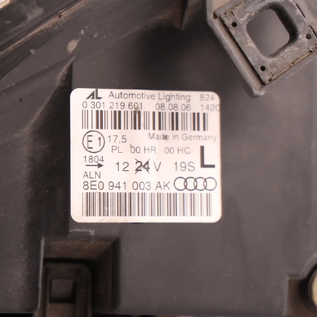 Audi A4 B7 Headlight Headlamp Light Lamp Front Left N/S - SKU RHD-8E0941003AK - Part number 8E0941003AK