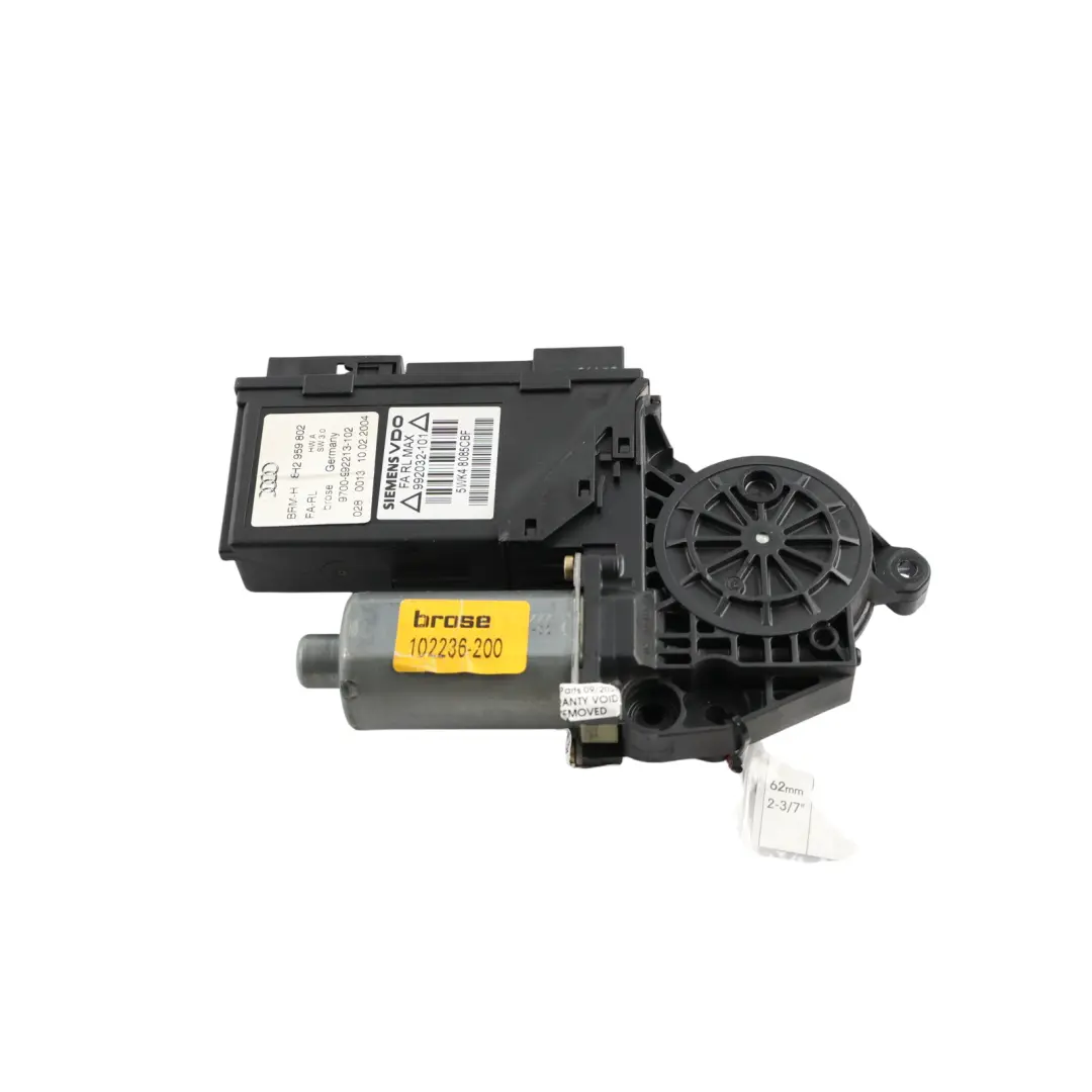 Front Electric Window Regulator Motor Actuator Right O/S 8H2959802 to Audi A4 B7 with Part number 8H2959802F Audi A4 B7 Front Electric Window Regulator Motor Actuator Right O/S 8H2959802 - SKU RHD-8H2959802F - Part number 8H2959802F