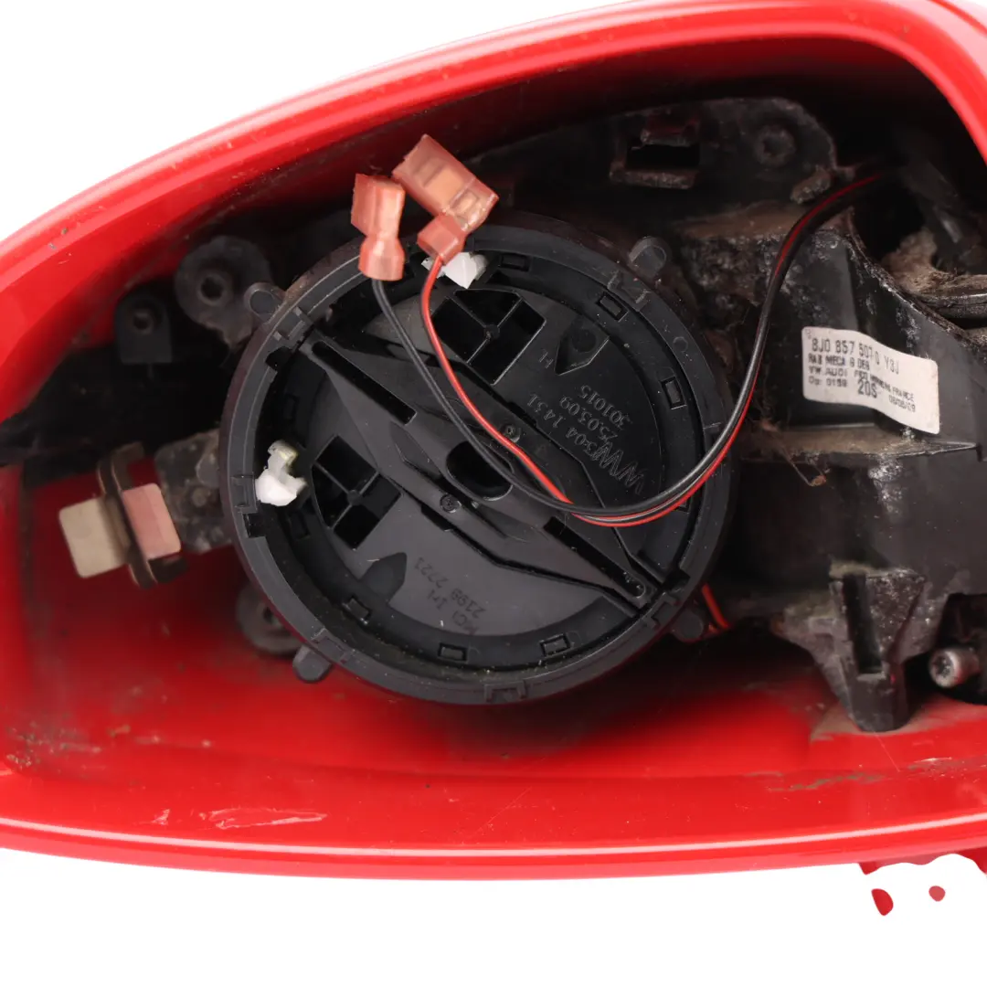 Audi TT Mk2 8J Door Wing Mirror Electric Left N/S Brilliant Red - Y3J - SKU RHD-8J0857501A-BRR1 - Part number 8J0857501A