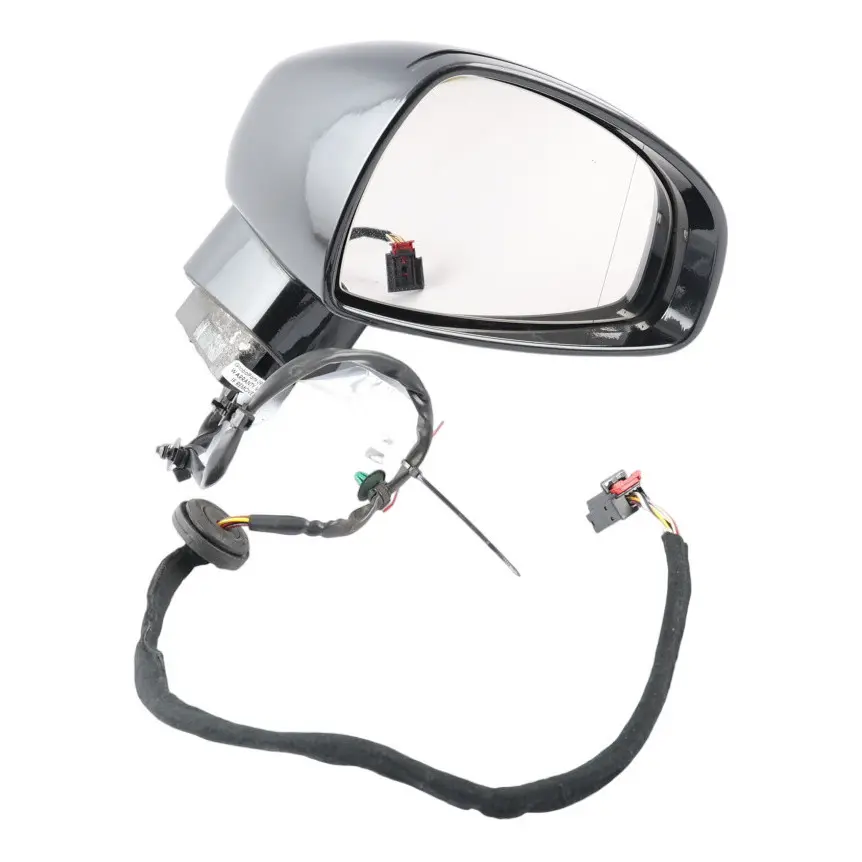 Audi TT 8J Door Wing Mirror Assembly Right O/S Phantom Black - Z9Y
