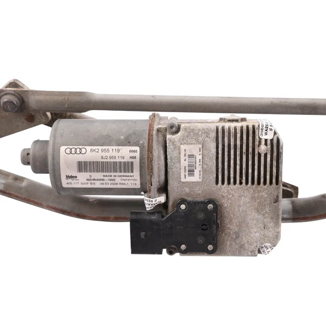 Audi A4 B8 Front Window Windscreen Wiper Motor Linkage Mechanism - SKU RHD-8K2955119 - Part number 8K2955119