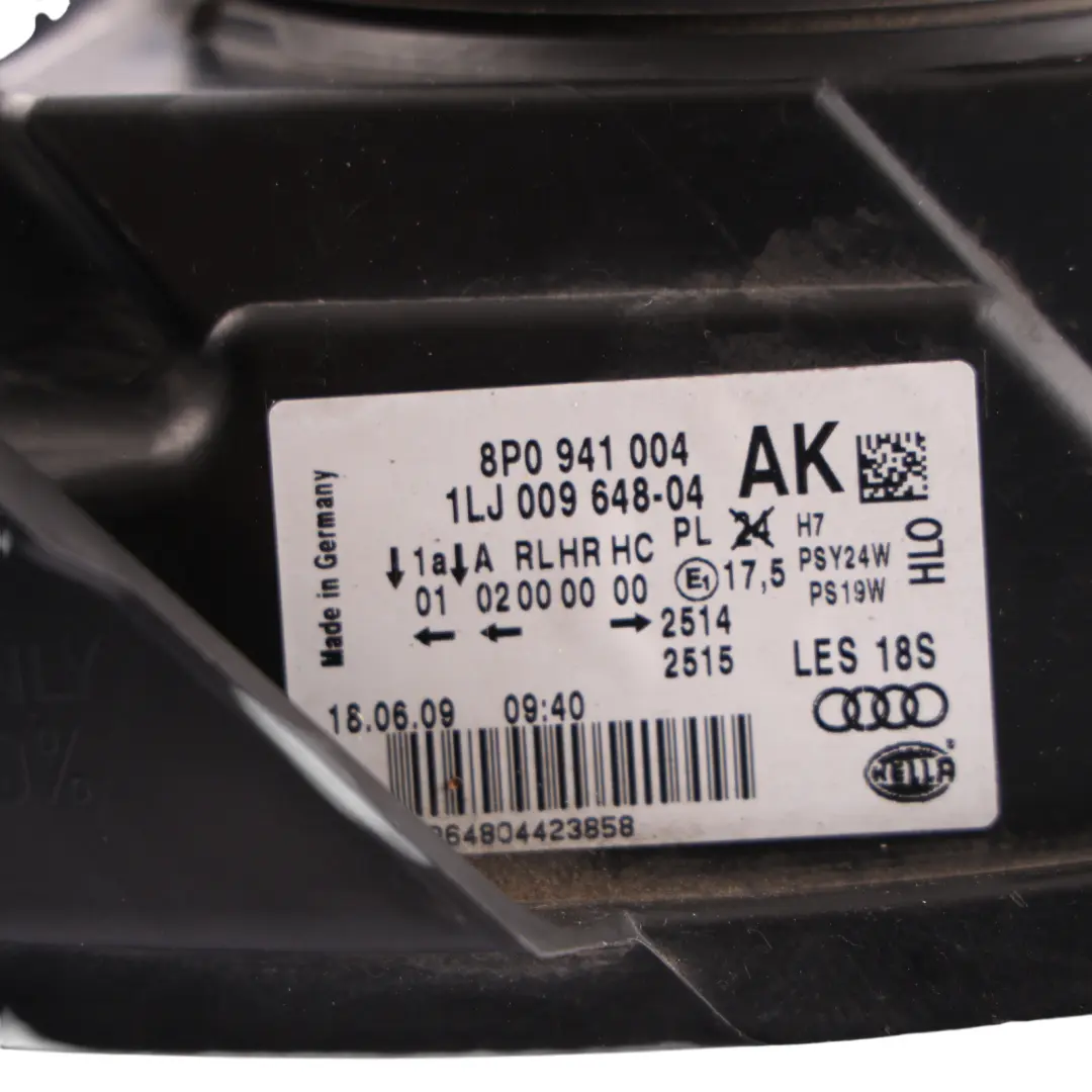 Audi A3 8P Front Lamp Headlight Halogen Right O/S - SKU RHD-8P0941004AK-3 - Part number 8P0941004AK