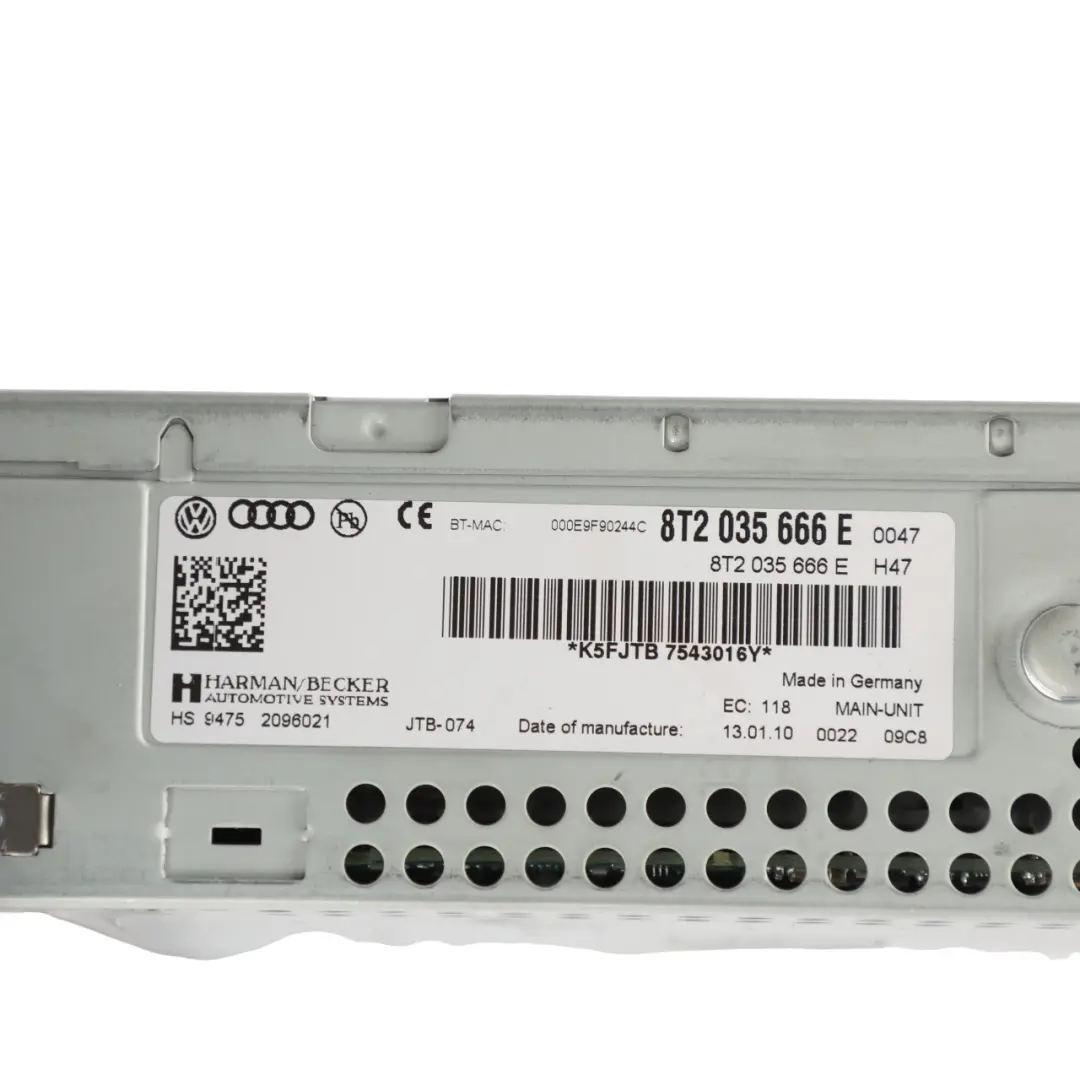 Multimedia Radio CD DVD Player MMI Head Unit to Audi A4 B8 with Part number 8T2035666E Audi A4 B8 Multimedia Radio CD DVD Player MMI Head Unit - SKU RHD-8T2035666E-2 - Part number 8T2035666E