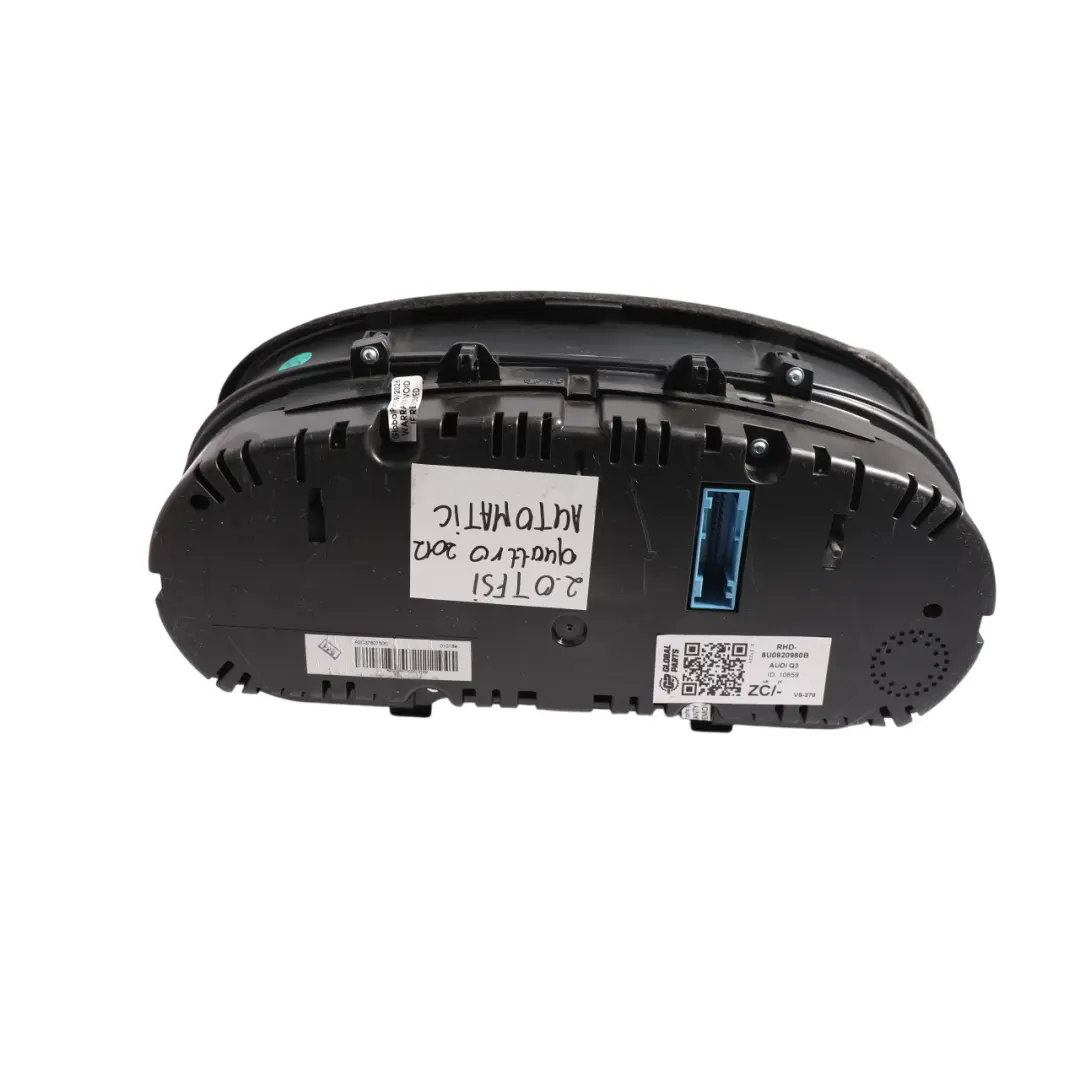 Instrument Cluster Speedometer Clock Diesel Automatic to Audi Q3 8U with Part number 8U0920980B Audi Q3 8U Instrument Cluster Speedometer Clock Diesel Automatic - SKU RHD-8U0920980B - Part number 8U0920980B