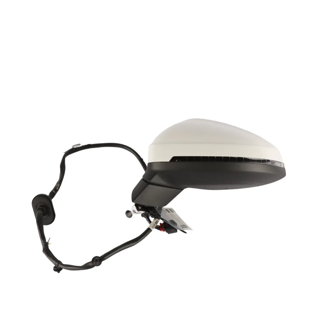 Audi A5 F5 Side View Wing Door Mirror Left N/S Arkona White - Y9L - SKU RHD-8W8857409Q-ARK - Part number 8W8857409Q