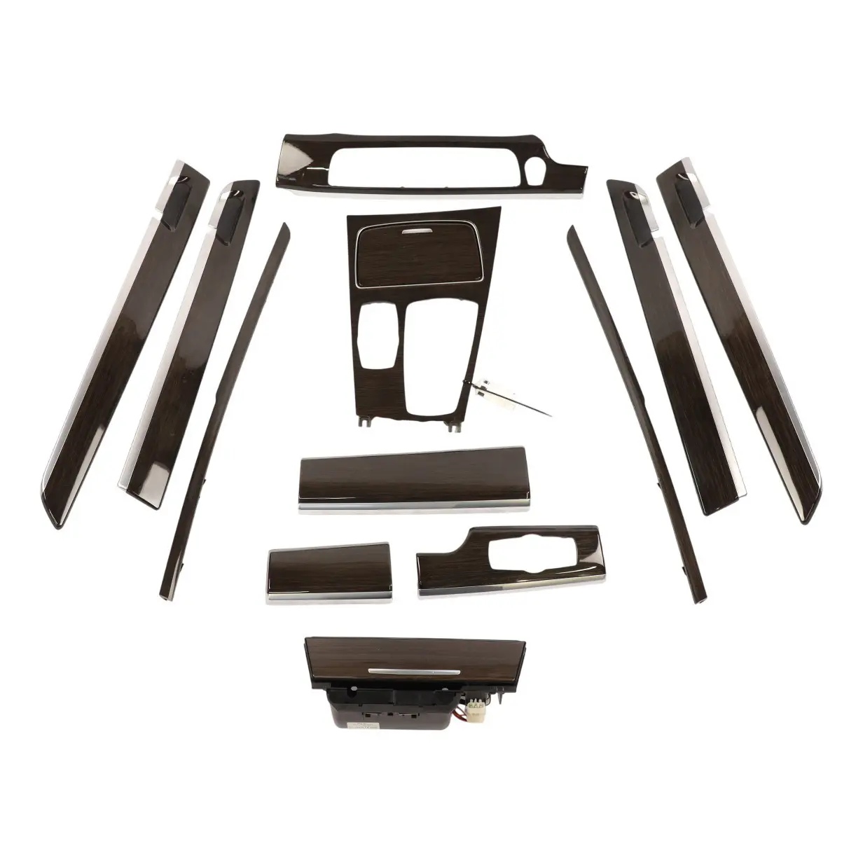 BMW F01 Interior Trim Set Dashboard Console Cover Strip Gleaming Wood Fineline