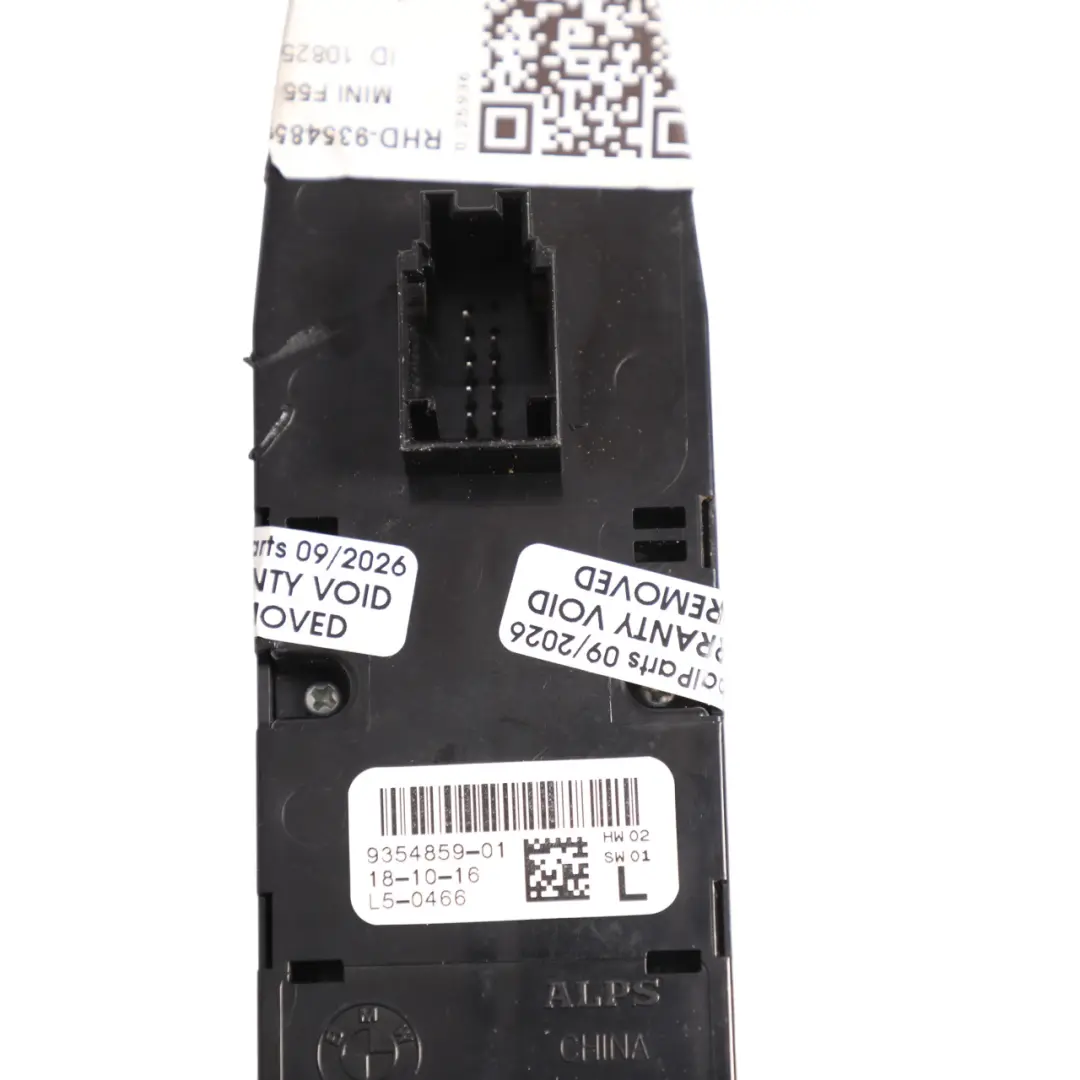 Door Window Lifter Control Switch Chrome Right O/S to Mini F60 Countryman with Part number 9354859 Mini F60 Countryman Door Window Lifter Control Switch Chrome Right O/S - SKU RHD-9354859-2 - Part number 9354859