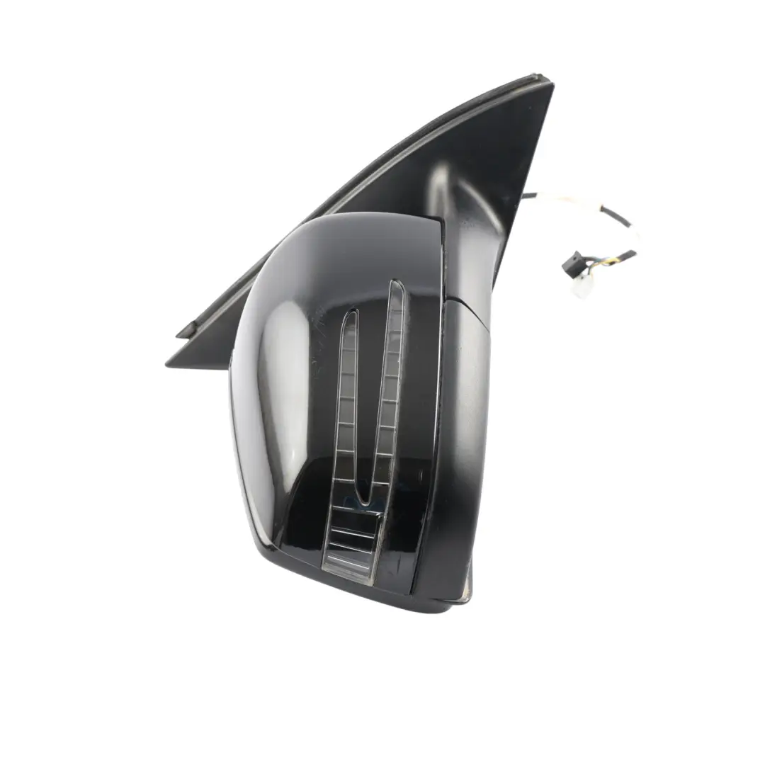 Mercedes ML W166 Wing Mirror Right O/S Power Fold Auto Dim Obsidian Black - 197 - SKU RHD-A1668100001-OB2 - Part number A1668100001
