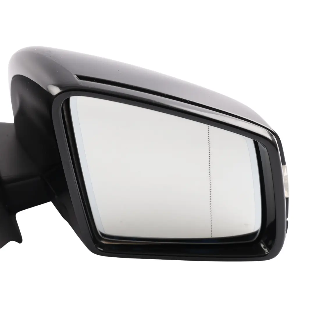 Mercedes ML W166 Wing Mirror Right O/S Power Fold Auto Dim Obsidian Black - 197 - SKU RHD-A1668100001-OB2 - Part number A1668100001