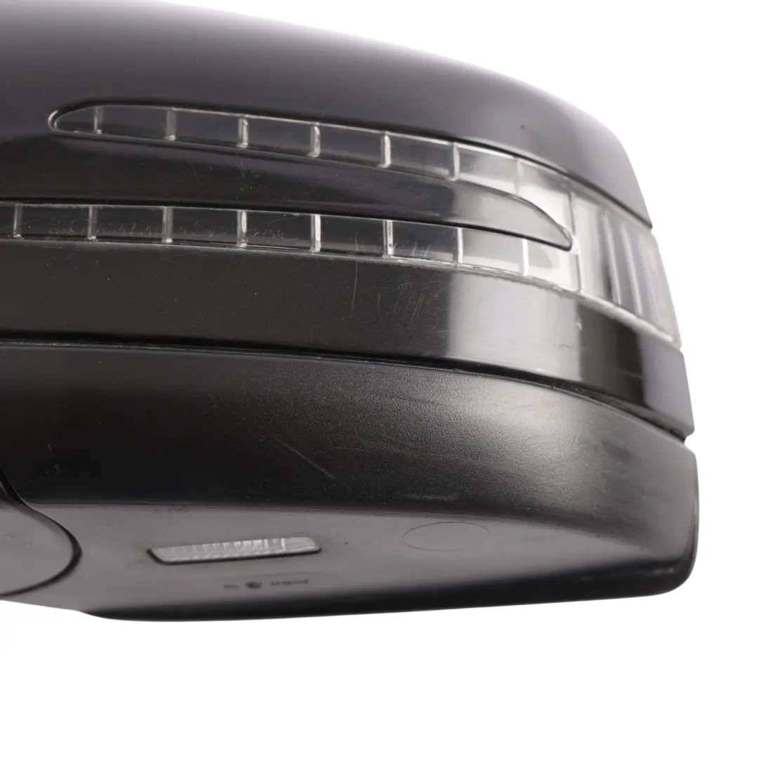 Mercedes ML W166 Wing Mirror Left N/S Power Fold Auto Dim Obsidian Black - 197 - SKU RHD-A1668108500-OB1 - Part number A1668108500
