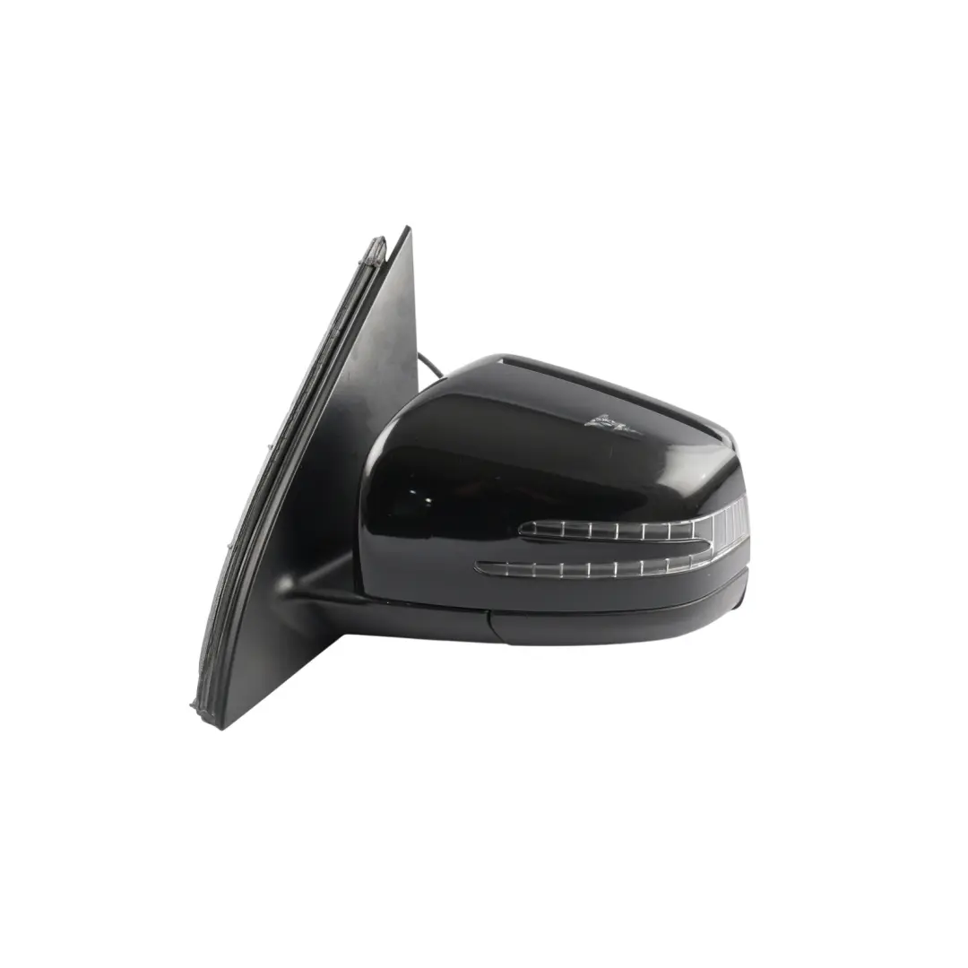 Mercedes ML W166 Wing Mirror Left N/S Power Fold Auto Dim Obsidian Black - 197 - SKU RHD-A1668108500-OB1 - Part number A1668108500