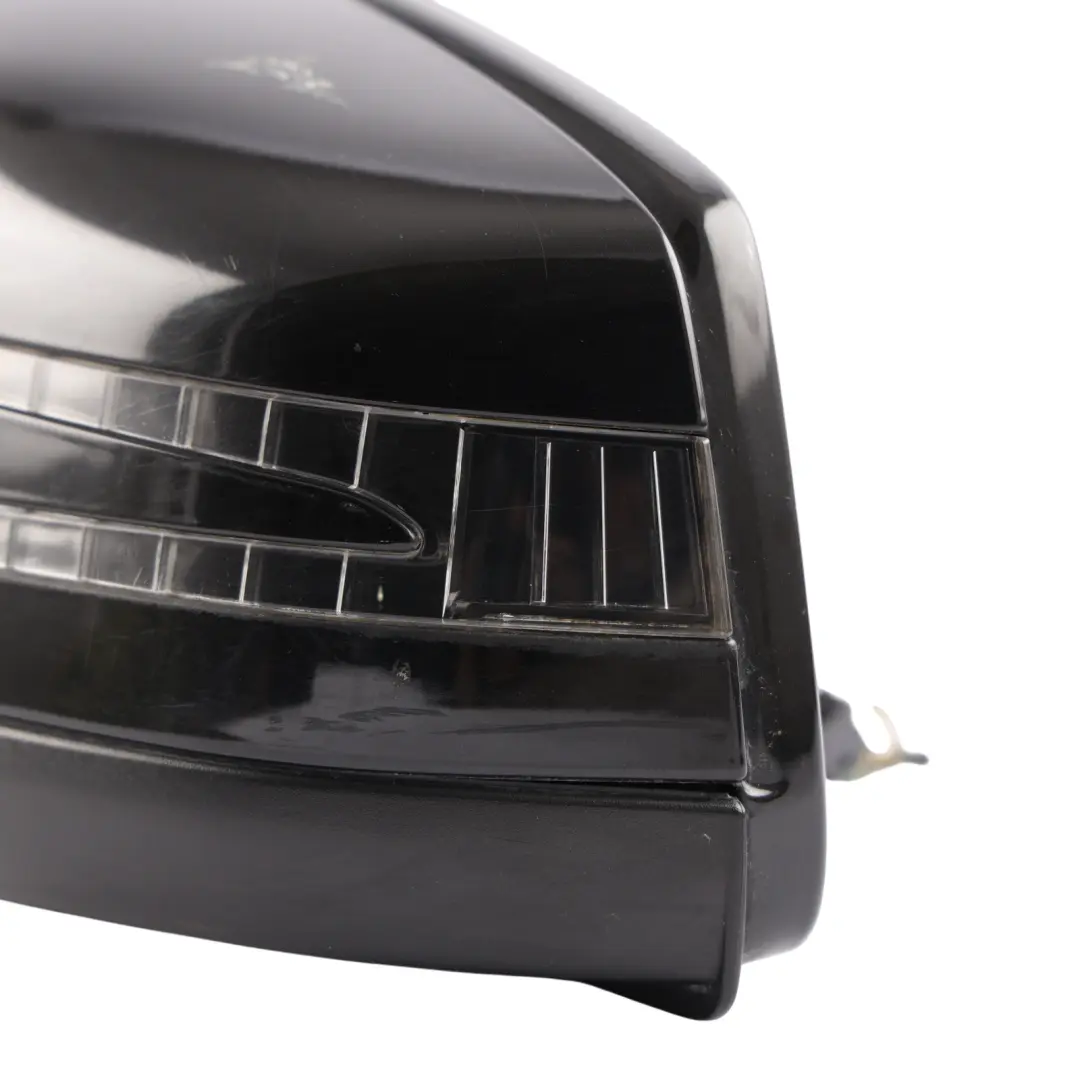 Mercedes ML W166 Wing Mirror Left N/S Power Fold Auto Dim Obsidian Black - 197 - SKU RHD-A1668108500-OB1 - Part number A1668108500