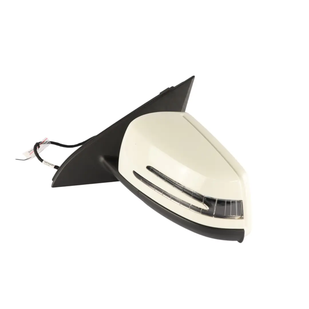 Mercedes W176 Door Wing Mirror Left N/S Power Fold Calcite White - 650 - SKU RHD-A1768100376-CW - Part number A1768100376