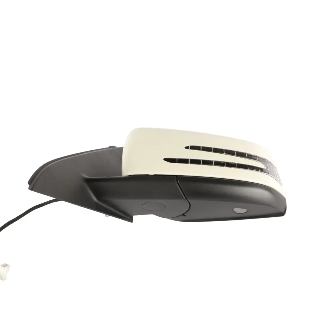 Door Wing Mirror Left N/S Power Fold Calcite White - 650 to Mercedes W176 with Part number A1768100376 Mercedes W176 Door Wing Mirror Left N/S Power Fold Calcite White - 650 - SKU RHD-A1768100376-CW - Part number A1768100376