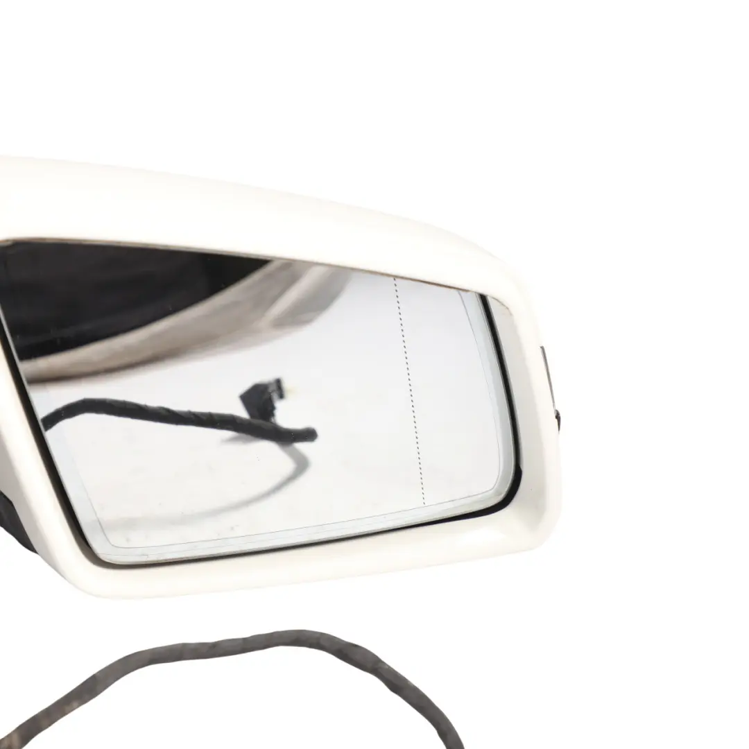 Door Wing Mirror Power Fold Right O/S Calcite White - 650 to Mercedes W176 with Part number A1768100476 Mercedes W176 Door Wing Mirror Power Fold Right O/S Calcite White - 650 - SKU RHD-A1768100476-CW - Part number A1768100476