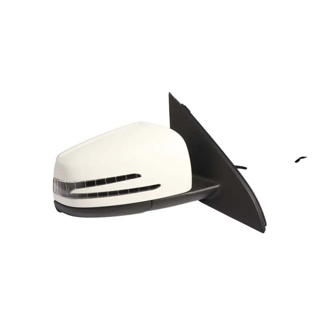 Door Wing Mirror Power Fold Right O/S Calcite White - 650 to Mercedes W176 with Part number A1768100476 Mercedes W176 Door Wing Mirror Power Fold Right O/S Calcite White - 650 - SKU RHD-A1768100476-CW - Part number A1768100476