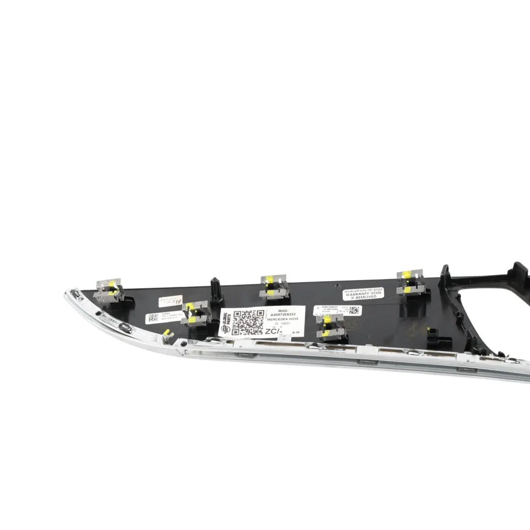 Front Door Seat Memory Cover Trim Strip Right O/S to Mercedes W205 C253 with Part number A2057209222 Mercedes W205 C253 Front Door Seat Memory Cover Trim Strip Right O/S - SKU RHD-A2057209222 - Part number A2057209222