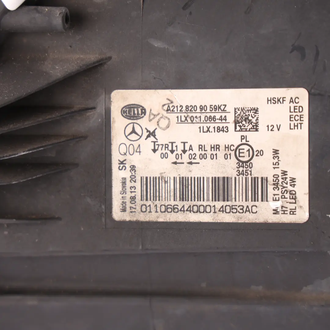 Headlamp Headlight Front Right O/S Lamp Light to Mercedes W212 with Part number A2128209059 Mercedes W212 Headlamp Headlight Front Right O/S Lamp Light - SKU RHD-A2128209059 - Part number A2128209059
