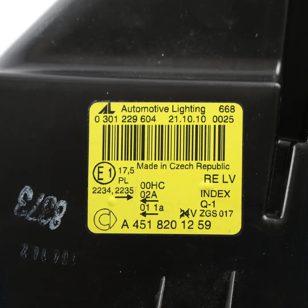C451 Front Headlamp Headlight Lamp Light Front Right O/S Side to Smart with Part number A4518201259 Smart C451 Front Headlamp Headlight Lamp Light Front Right O/S Side - SKU RHD-A4518201259 - Part number A4518201259