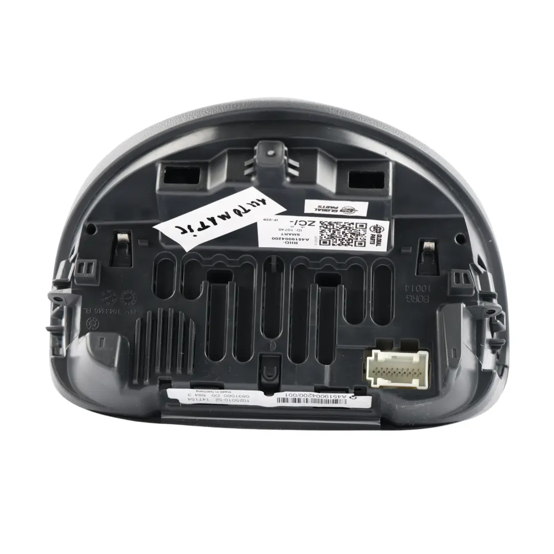 Smart Fortwo 451 Mk2 Instrument Cluster Speedometer Petrol Automatic - SKU RHD-A4519004200 - Part number A4519004200