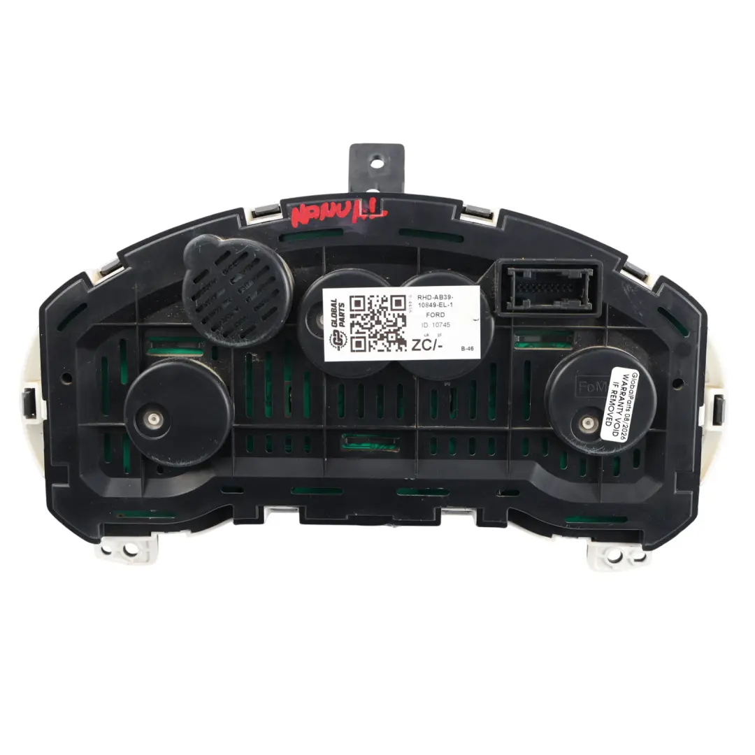 Ford Ranger Mk6 Speedometer Instrument Cluster Diesel Clock Manual AB39-10849-EN - SKU RHD-AB39-10849-EL-1 - Part number AB39-10849-EL