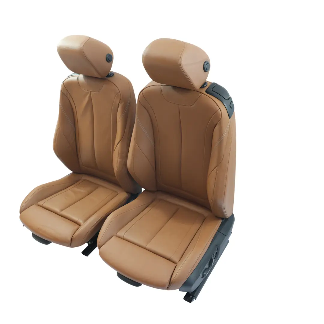 BMW F32 Front Sport Seat Set Left Right N/O/S Memory Heated Leather Dakota Brown - SKU RHD-BMW-F32-SEAT-SET-DAKOTA-SATTELBRAUN - Part number BMW-F32-SEAT-SET-DAKOTA-SATTELBRAUN